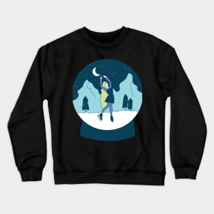 ice skating winter gift Crewneck Sweatshirt